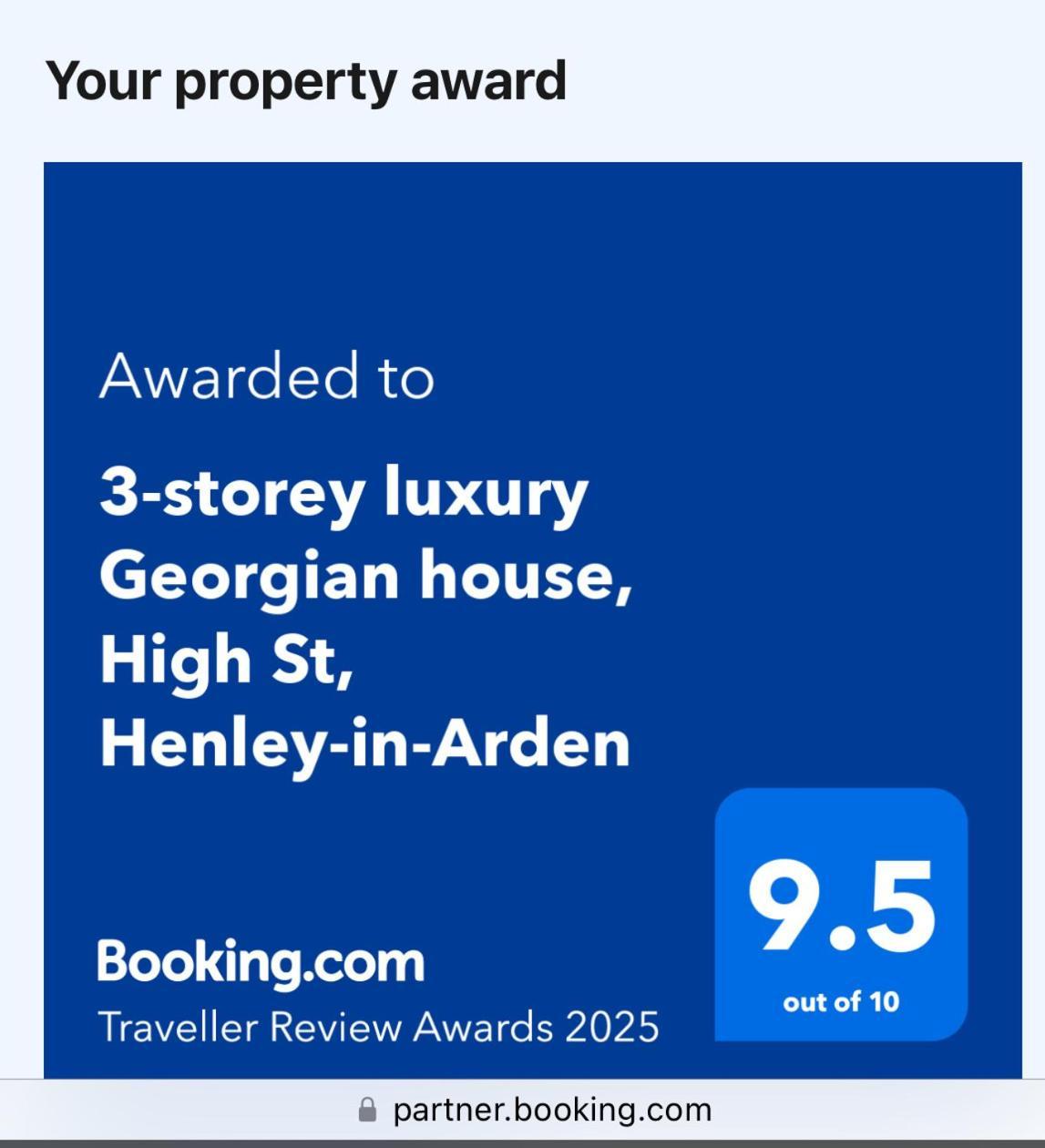Entire Georgian Luxury Home - 3 Storey- High St Henley-In-Arden -Two Bedrooms-Sleeps 4 Eksteriør billede